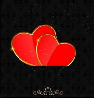 sfondo del cuore di amore di san valentino, illustrazione vettoriale
