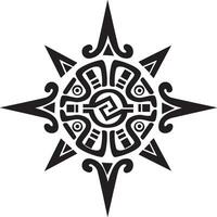 Maya o Inca simbolo di un' sole o stella vettore