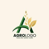 agricoltura azienda agricola logo design modello, agro logo vettore