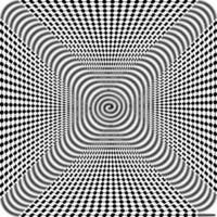 sfondo ipnotico in bianco e nero. illustrazione vettoriale. vettore