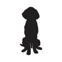 vettore, isolato nero silhouette di un' cane vettore