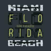 miami spiaggia Florida grafico, tipografia vettore, t camicia disegno, illustrazione, bene per casuale stile vettore