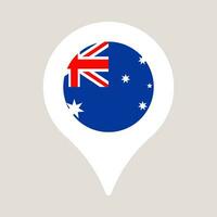 Australia perno Posizione bandiera. vettore illustrazione nazionale bandiera isolato su leggero sfondo