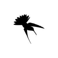 volante colibrì silhouette, può uso arte illustrazione, sito web, logo grammo, pittogramma o grafico design elemento. vettore illustrazione