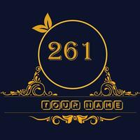 nuovo unico logo design con numero 261 vettore