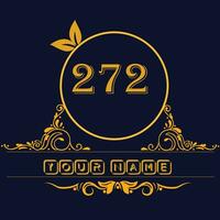 nuovo unico logo design con numero 272 vettore