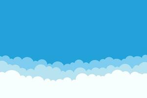semplice piatto bianca nube sfondo disegno, vuoto blu cielo illustrazione modello vettore