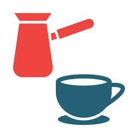 Turco caffè vettore glifo Due colore icone per personale e commerciale uso.