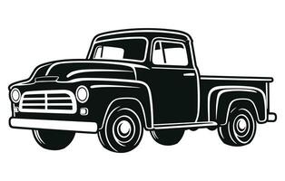 Vintage ▾ Raccogliere camion logo monocromatico design stile vettore
