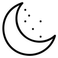 icona della linea della luna vettore