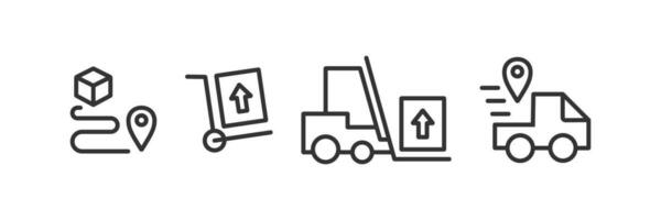 consegna e la logistica icona impostare. vettore illustrazione design.