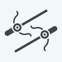 icona sai. relazionato per ninja simbolo. glifo stile. semplice design modificabile. semplice illustrazione vettore