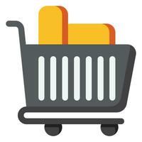 shopping carrello icona. digitale marketing concetto. piatto icona vettore