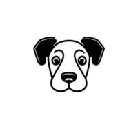 cane testa icona, cane viso cartello, cane viso icona nel linea arte, vettore grafica.