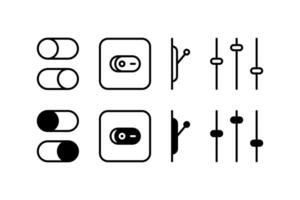 interruttore pulsante icona impostare. vettore illustrazione design.