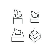 fazzoletto di carta scatola icona. carta tovaglioli illustrazione simbolo. fazzoletti vettore