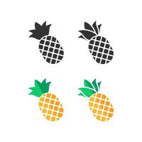 ananas icona. ananas illustrazione simbolo. cartello esotico frutta vettore