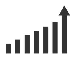 grafico icona. crescita attività commerciale simbolo. cartello grafico aumentare vettore. vettore