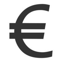 Euro icona. europeo moneta simbolo. cartello i soldi vettore. vettore