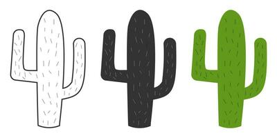 cactus icona. tropicale pianta simbolo. cartello cactus vettore. vettore
