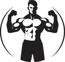 atletico ambizioni bodybuilding vettore icone nel fitness design fitness fondamenta vettore disegni per esercizio e bodybuilding