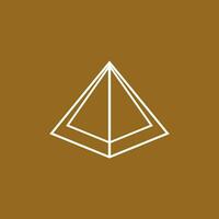 triangolo piramide icona e simbolo vettore modello