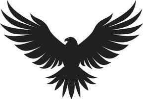 regale aviaria emblema vettore aquila design nobile volo icona nero aquila vettore