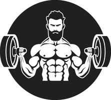 fitness montatura esercizio vettore icone nel bodybuilding energia pose vettore arte per bodybuilding e esercizio