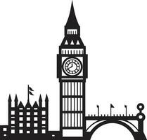 Gotico Londra vettore design ore notturne Londra silhouette nero icona
