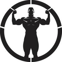 fitness fondamenta esercizio vettore icone nel bodybuilding dinamico corpi vettore arte per bodybuilding e esercizio