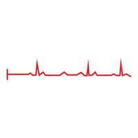 cardiogramma vettore icona. cuore diagnosi rapporto vettore illustrazione cartello. medico simbolo.