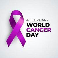 4 febbraio background medico della giornata mondiale del cancro vettore