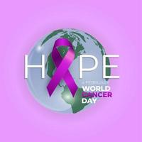 4 febbraio background medico della giornata mondiale del cancro vettore