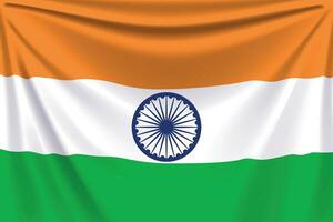 indietro bandiera India vettore
