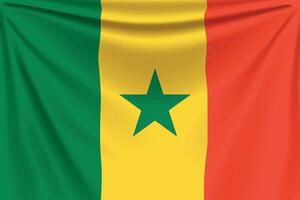 indietro bandiera Senegal vettore