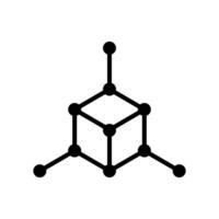 struttura icona. semplice schema stile. nube, nativo, reagire, atomo, computer tecnologia concetto. magro linea simbolo. vettore illustrazione isolato.