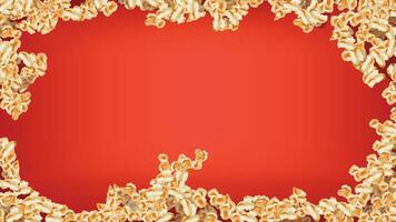 Popcorn rosso indietro vettore