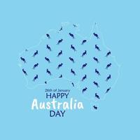 26 gennaio felice giorno dell'australia. illustrazione vettoriale