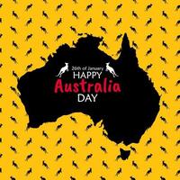 26 gennaio felice giorno dell'australia. illustrazione vettoriale