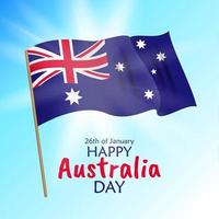 26 gennaio felice giorno dell'australia. illustrazione vettoriale