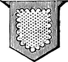 scudo mostrando differenza è un' bordura inciso, Vintage ▾ incisione. vettore