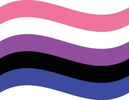 genderfluid orgoglio bandiera nel forma. lgbt orgoglio bandiera nel forma vettore