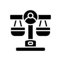 giustizia icona. vettore glifo icona per il tuo sito web, mobile, presentazione, e logo design.