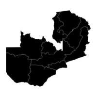 Zambia carta geografica con amministrativo divisioni. vettore illustrazione.