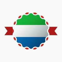 creativo sierra Leone bandiera emblema distintivo vettore