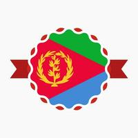 creativo eritrea bandiera emblema distintivo vettore