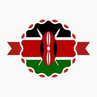 creativo Kenia bandiera emblema distintivo vettore
