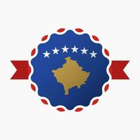 creativo kosovo bandiera emblema distintivo vettore