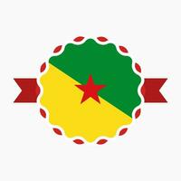 creativo francese Guiana bandiera emblema distintivo vettore