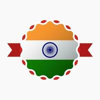 creativo India bandiera emblema distintivo vettore